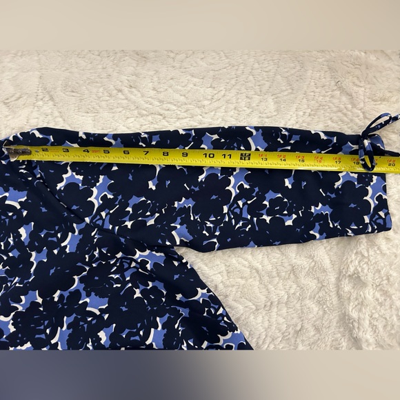 Talbots Crepe Blue and White Floral Shift Dress - Picture 12 of 12